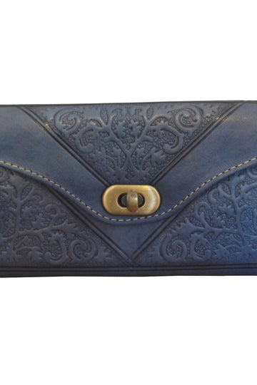 Leather Tri-Fold Purse Berber Leather